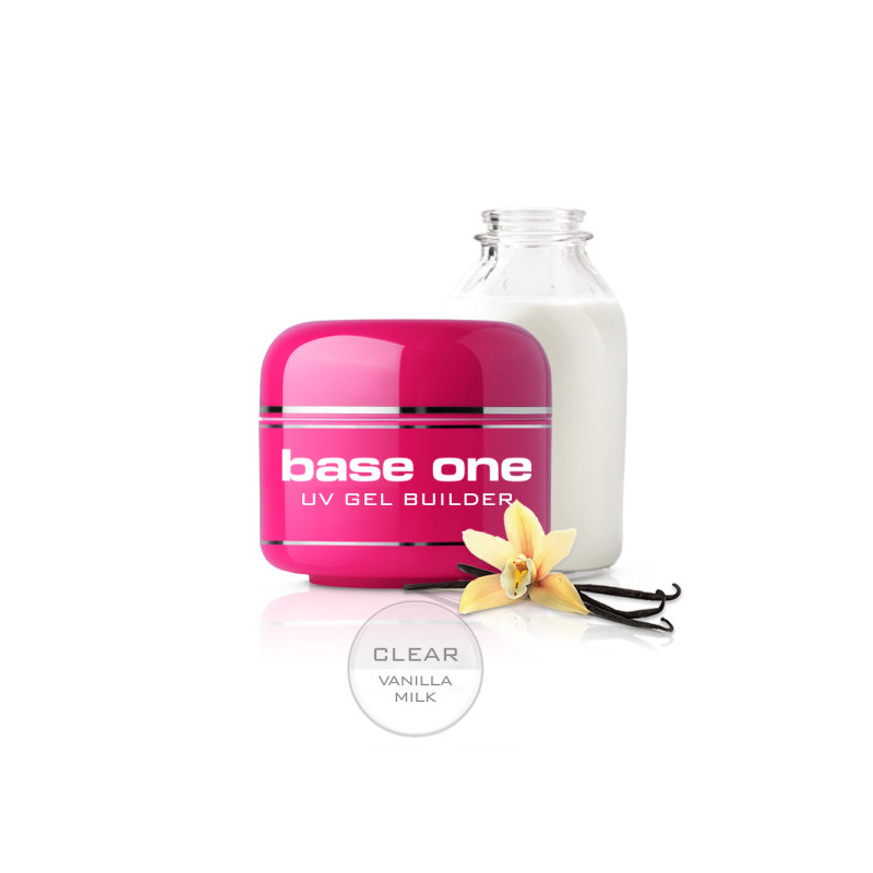 Base one UV gél Clear 15g - Vanilla milk Číra