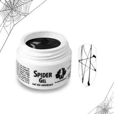Allepaznokcie spider gél - čierny 3ml