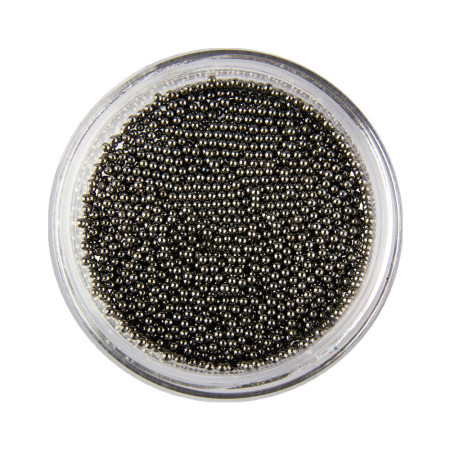 Perličky na nechty LUX čierne 0,8 mm