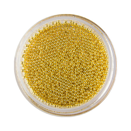 Perličky na nechty LUX zlaté 0,8 mm