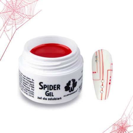 Allepaznokcie spider gél - červený 3ml
