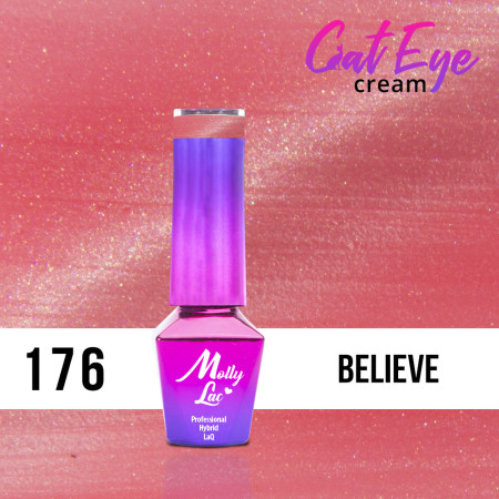 176. MOLLY LAC gél lak -Cat Eye Cream Believe 5ml