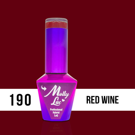 190. MOLLY LAC gél lak - RED WINE 5 ml