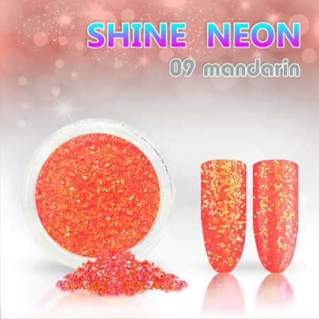 Neónový glitrový prášok 09 shine neon mandarin