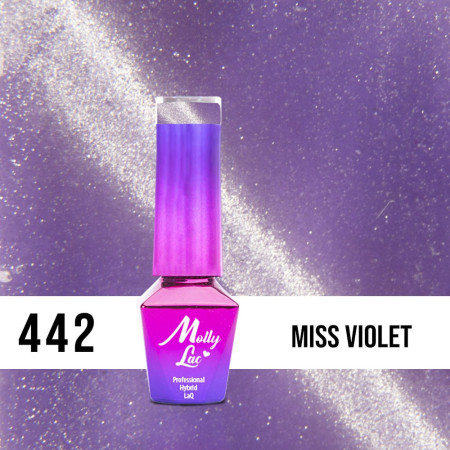 442. MOLLY LAC gél lak -Cat Eye Miss Violet 5ml