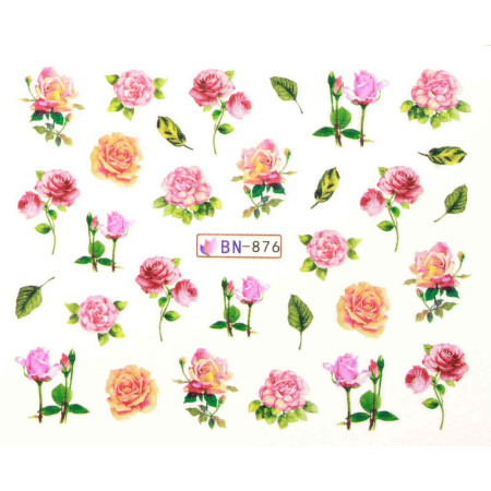Vodonálepky s motívmi kvetov BN-876