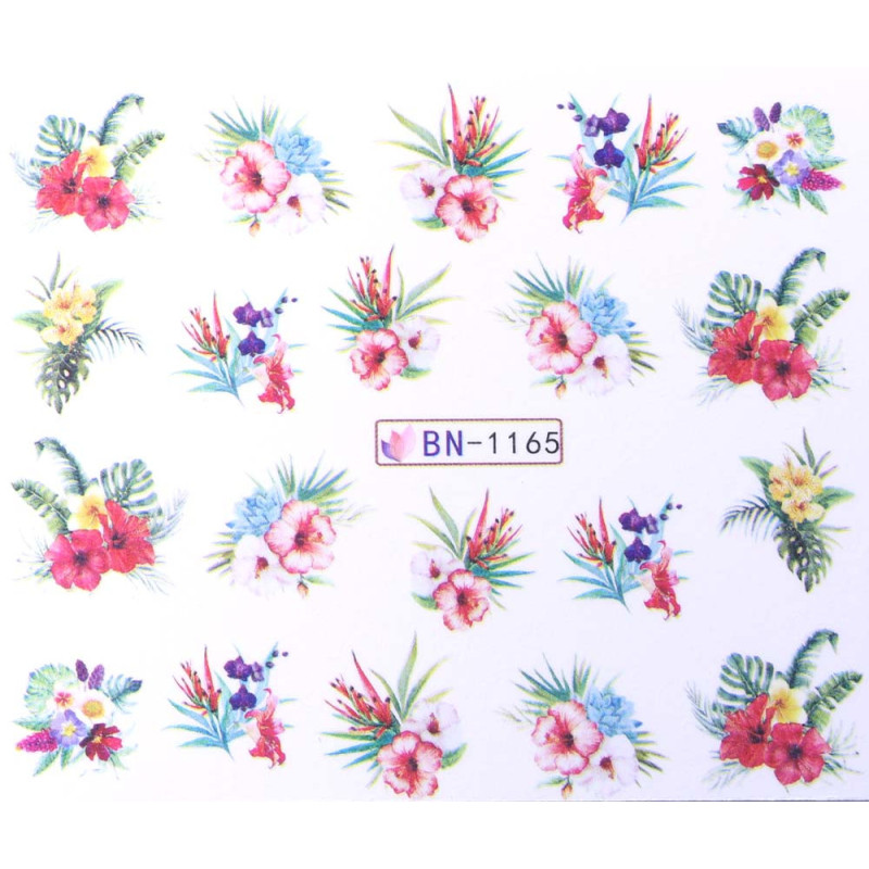 Vodonálepky s motívom kvetov BN-1165 NechtovyRAJ.sk - Daj svojim nechtom všetko, čo potrebujú