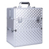Dvojdielny kozmetický kufrík - 3D strieborný NechtovyRAJ.sk - Daj svojim nechtom všetko, čo potrebujú