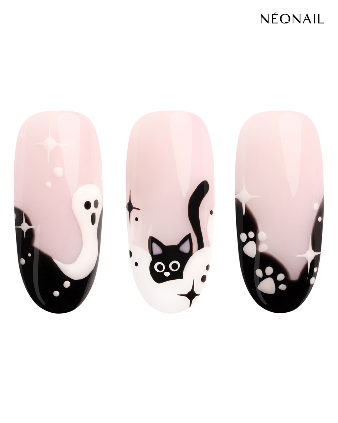 Halloween Nail Designs - Duchovia a Mačky